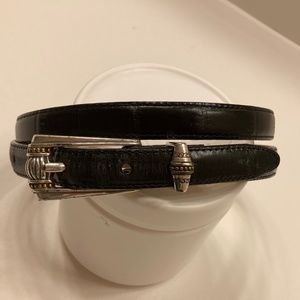 Brighton black moc-croc belt 40603 L34
